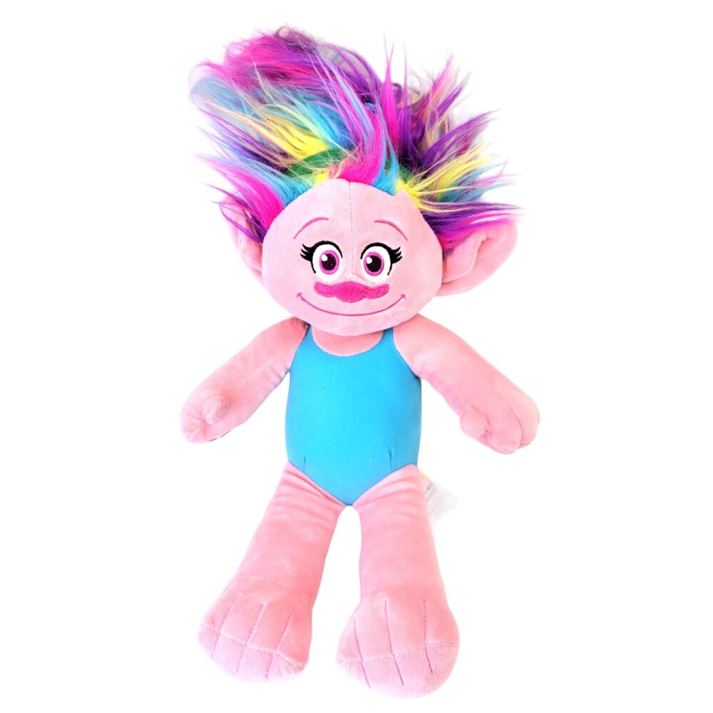 Build A Bear Trolls Princess POPPY Plush Rainbow Hair Doll BAB Stuffed Doll 16"